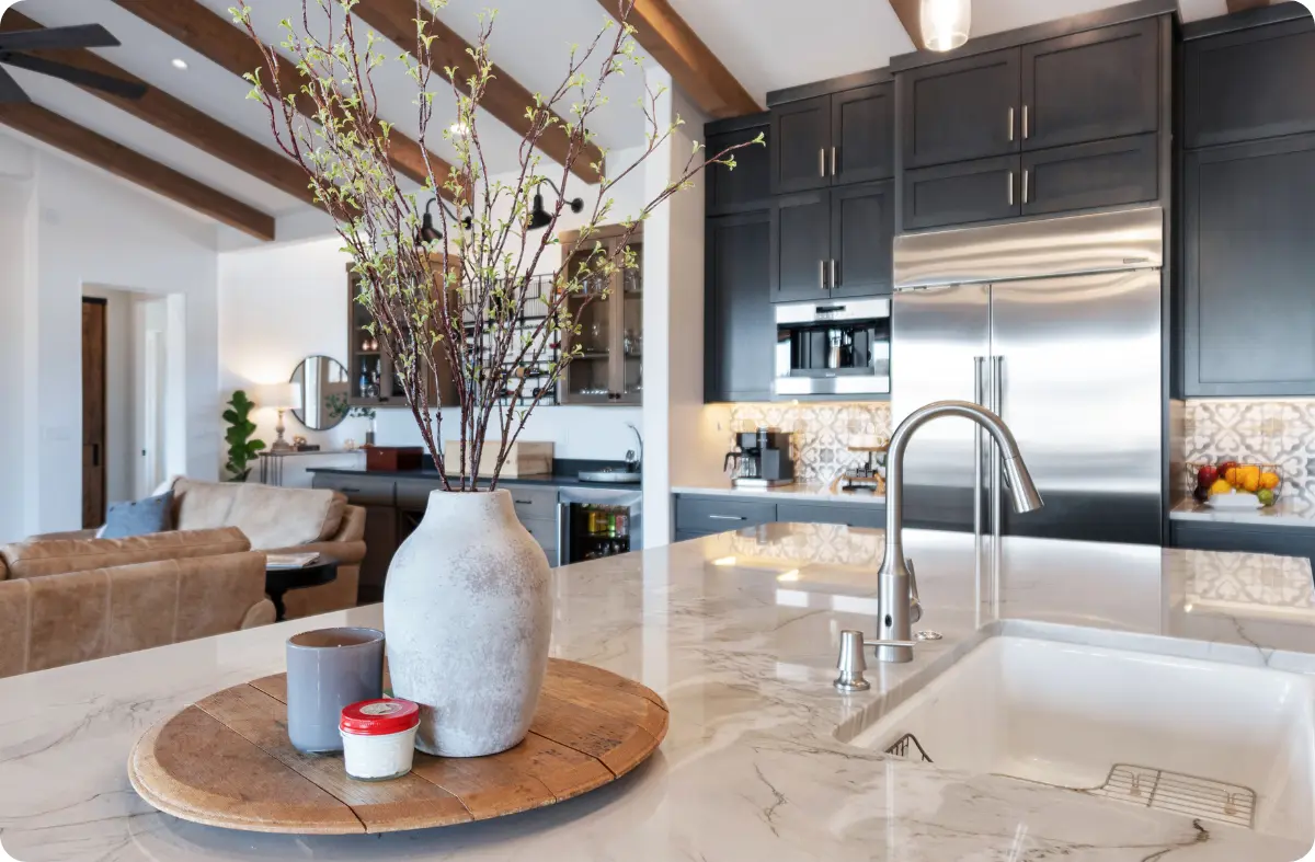 Design consultation for kitchen remodel with client in Keller, TX
